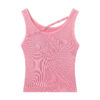 Pink Tank Top With Rivet Design