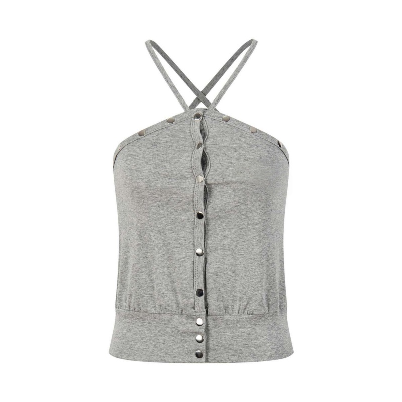 Hip-Hop Style Minimalist Tank Top — Grey